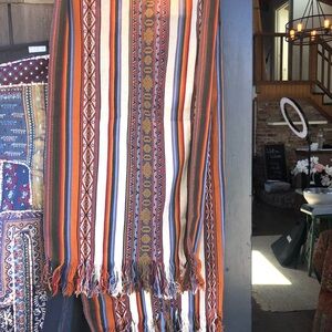 Colorful Striped Loom Woven Peruvian Scarf